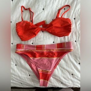 Billabong swimsuit, L bottoms, M top